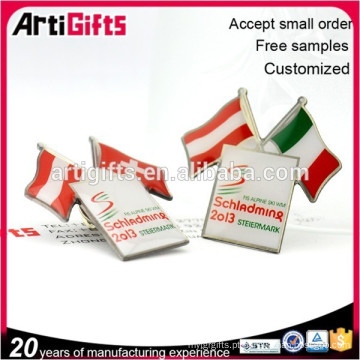 2015 Artigifts bem conhecido por sua qualidade fina cruz pinos distintivo bandeira